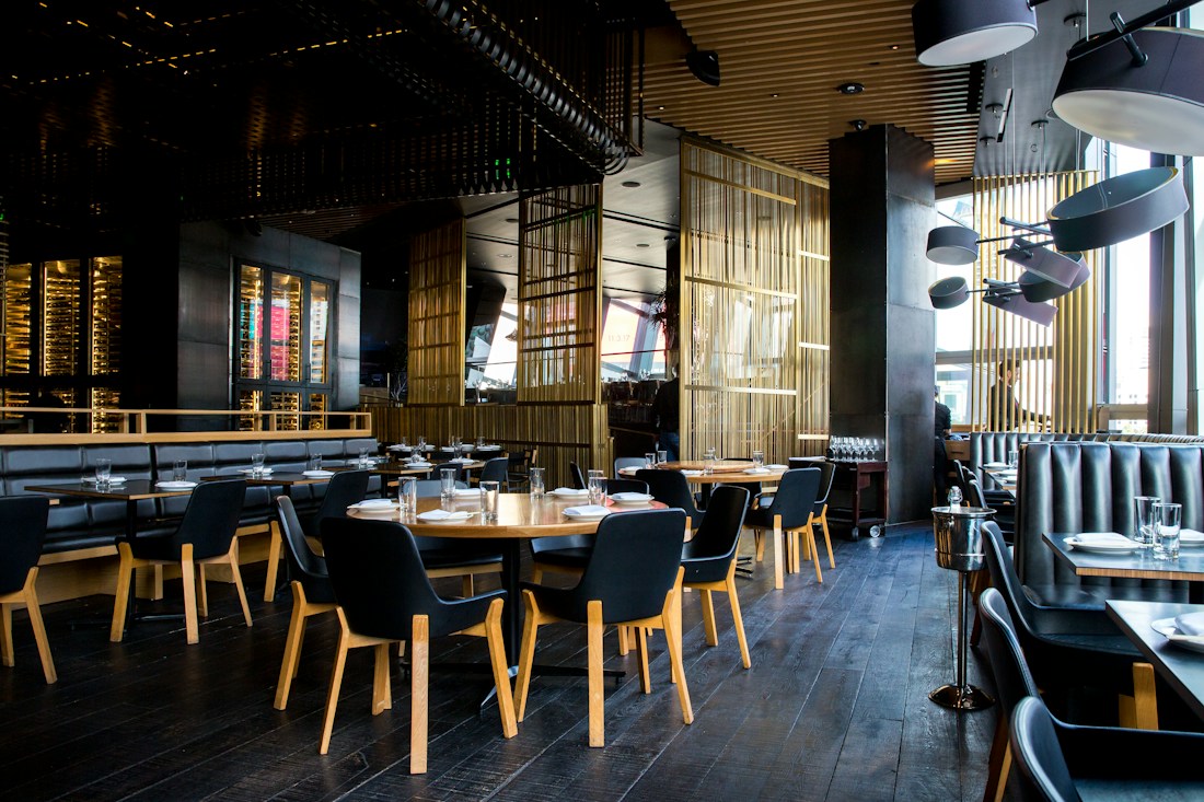 Atmospheric restaurant dining room